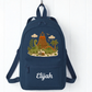 Personalised Dinosaur Backpack & Lunch Bag Set | Embroidered Dinosaur School Bag with Name | Nursery & School Gift