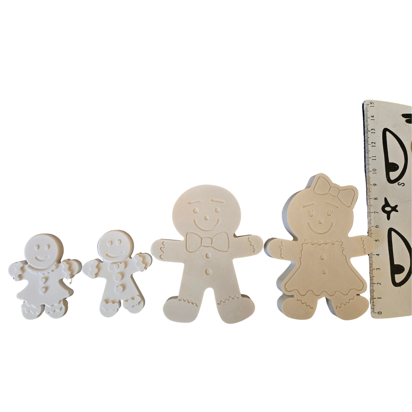 Gingerbread Family Paint Set – Christmas Craft Kit – Plaster of Paris Painting Set – Kids Christmas Activity – Christmas Eve Box Filler – Elf Set Gift