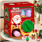 Christmas Twist Egg Maker Maker with Santa Elk Snowman Doll Fun Twist Egg Maker with Randomly Matches 6 Eggs Christmas Gift