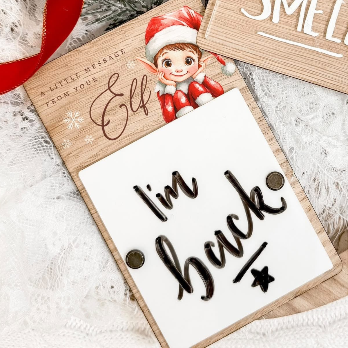 Personalised Elf Erasable Message Board 🎄✨