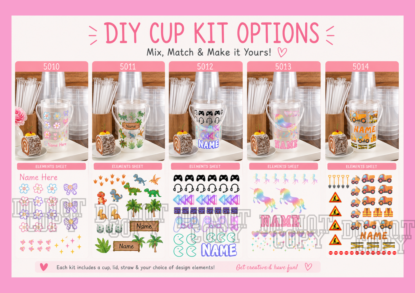 "Personalised Bucket Cup • Kids Name Cup with Lid & Straw • 700ml • Party Bag Gift • Back to School"