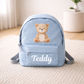 Personalised Teddy Bear or Bunny Children's Backpack with Matching Plush Keyring | Nursery & School Bag
