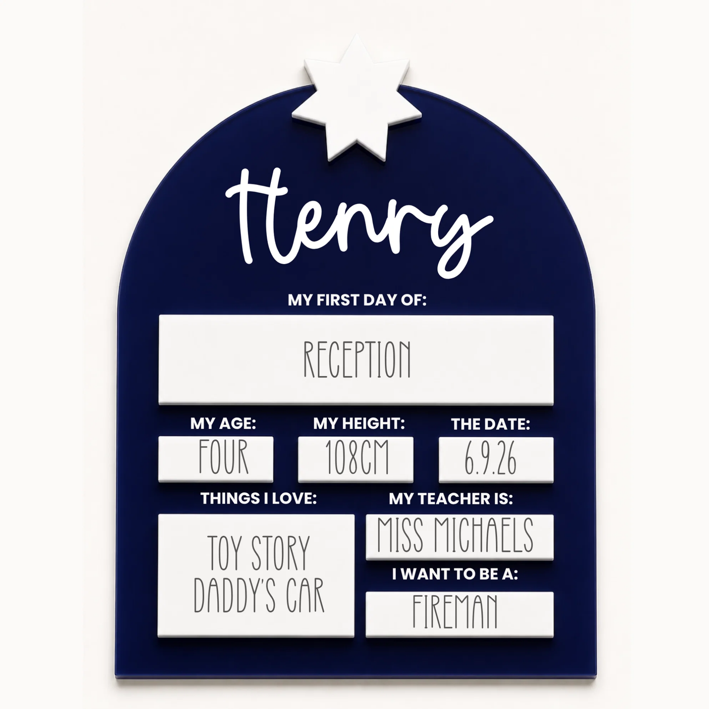 Personalised First Day of School Milestone Board 🎀⭐