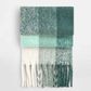 Fluffy checked oversized scarf, warm, soft, pink, brown, grey, green chunky, warm, luxury