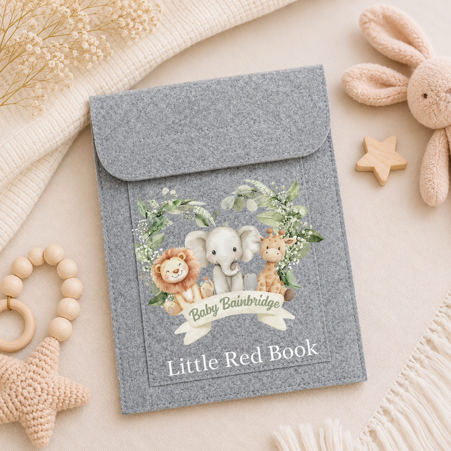 Personalised Baby's Little Red Book Folder