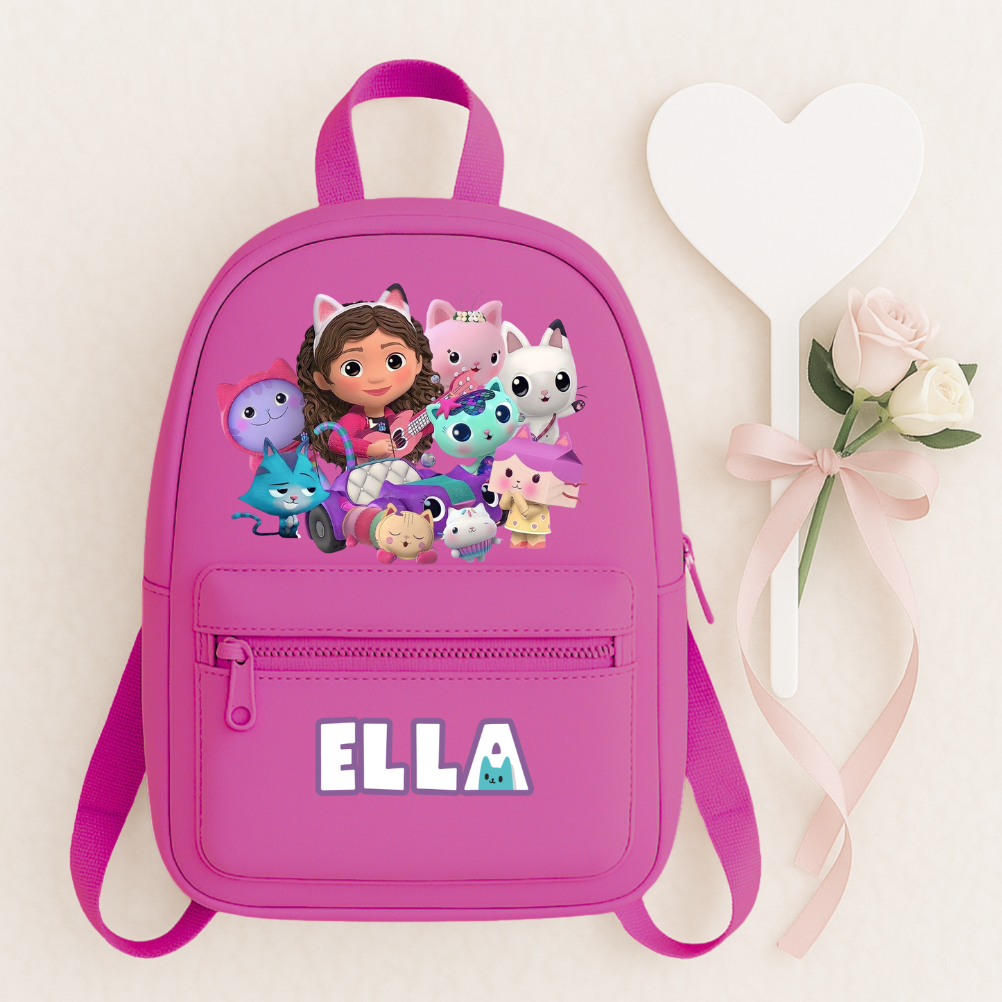 Personalised Dollhouse backpack, perfect for school, holiday, gift, birthday