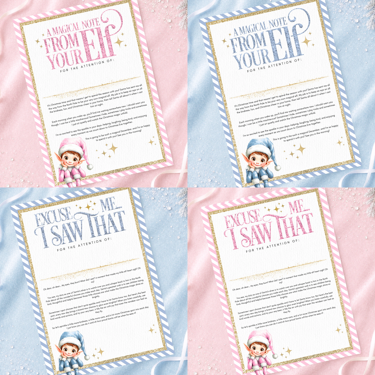 Personalised Elf Letter & Magical Message from Your Elf -red🎄✨