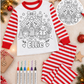 Personalised Colour-In Christmas Pyjamas for Kids | Washable Marker PJs