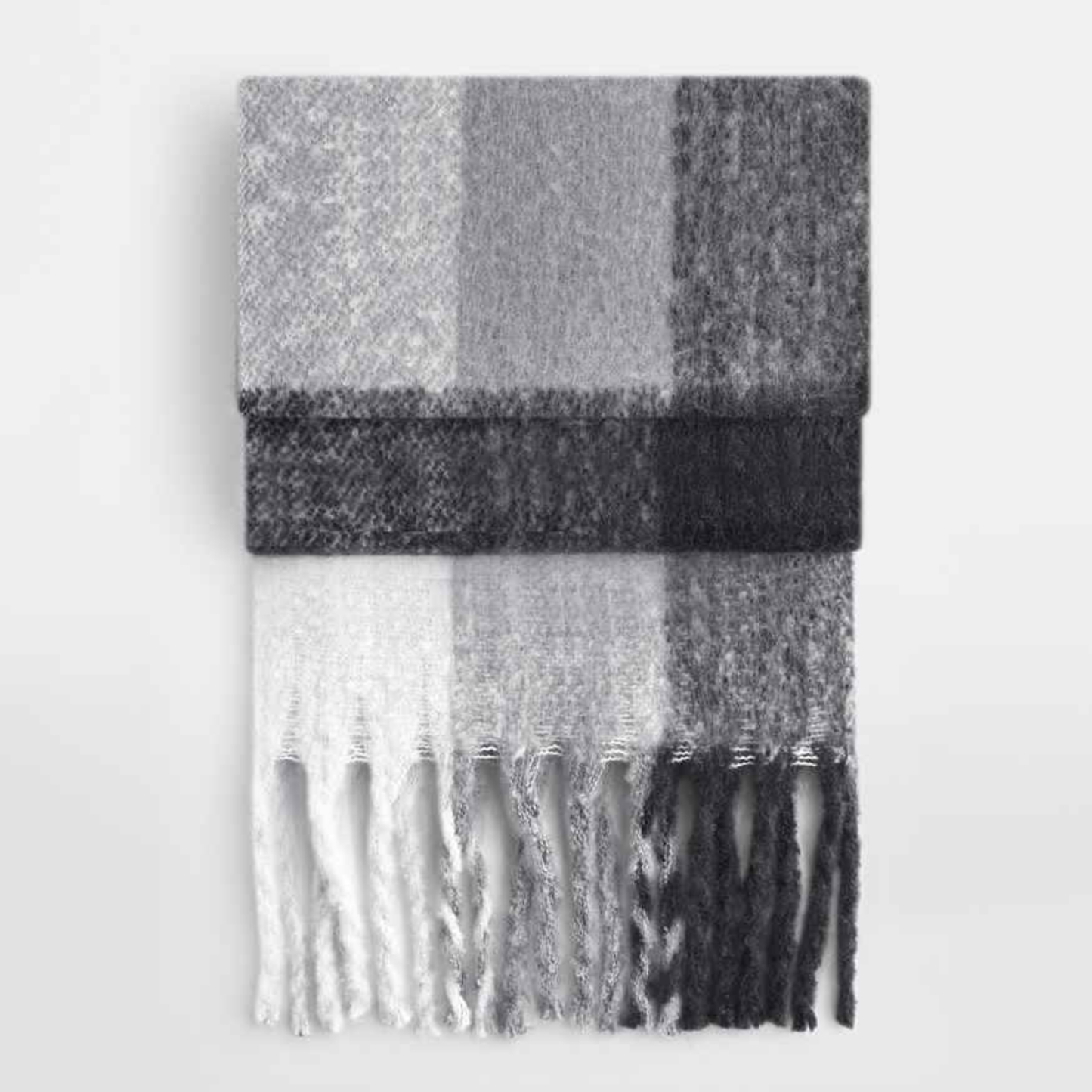 Fluffy checked oversized scarf, warm, soft, pink, brown, grey, green chunky, warm, luxury