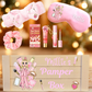 Makeup girl personalised pamper box, lipgloss duo, handband, cup, bobble, pj's, pink