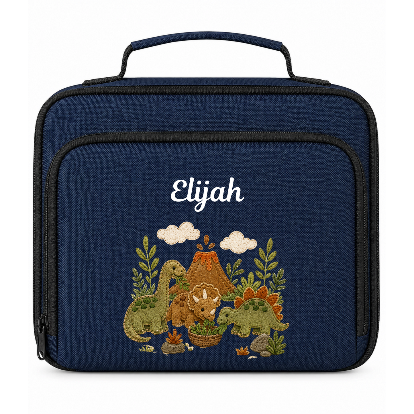 Personalised Dinosaur Backpack & Lunch Bag Set | Embroidered Dinosaur School Bag with Name | Nursery & School Gift