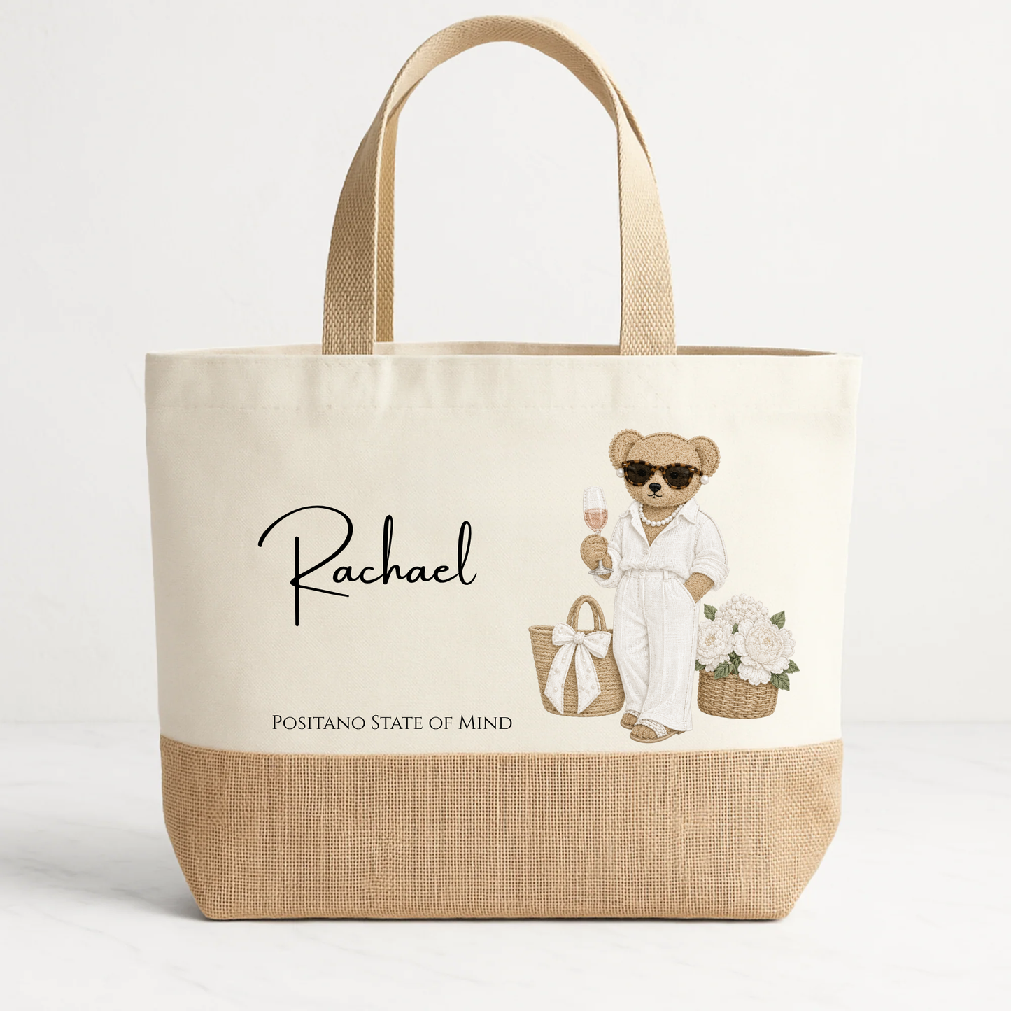 Personalised Summer Tote Bag | Holiday Beach Bag | Hen Party Gift | Bridesmaid Tote