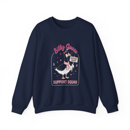 Silly Goose Support Squad Sweatshirt | Cute Goose Graphic Crewneck