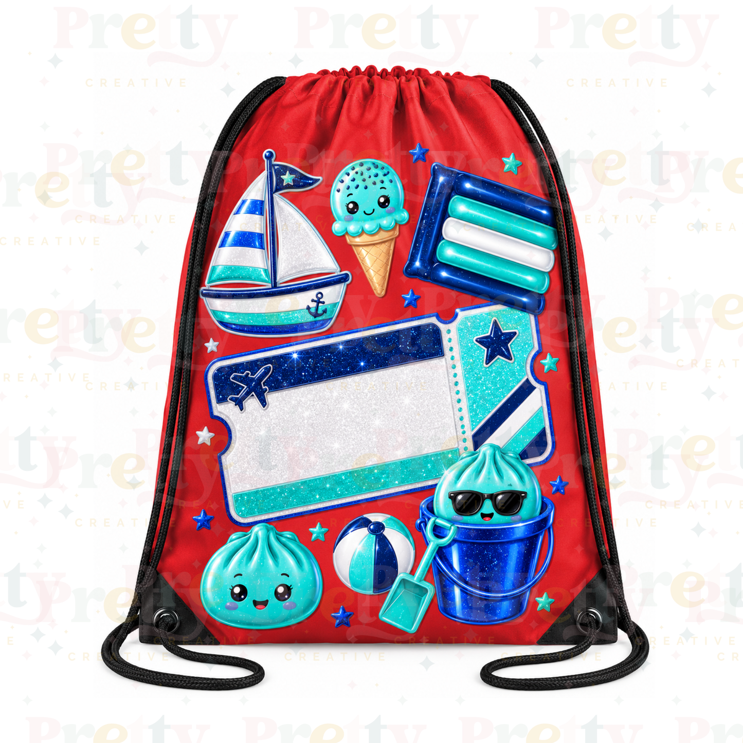 Personalised Dumpling Drawstring Bag & Travel Set