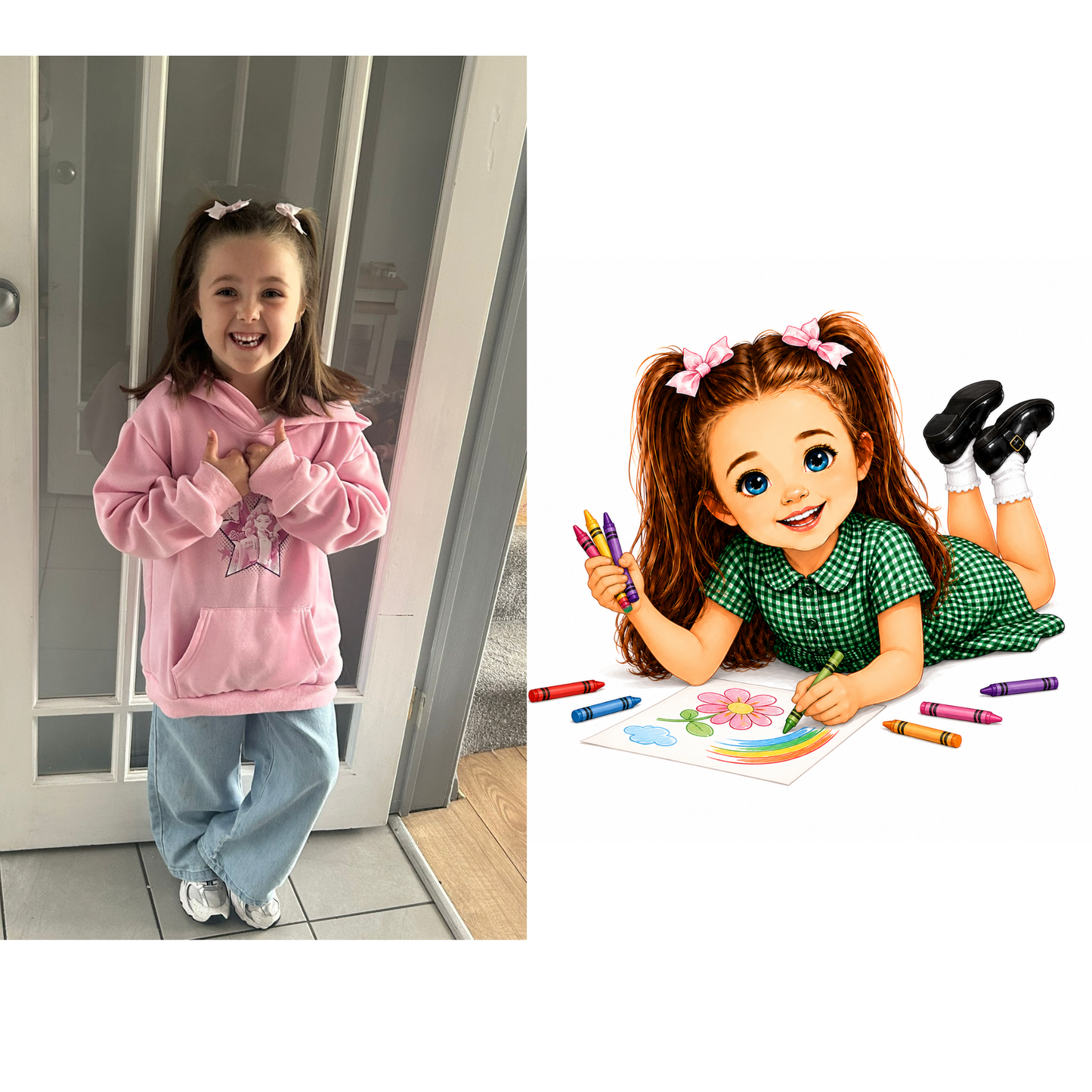 Just Like Me Personalised School Set | Custom Backpack, Book Bag, PE Bag & Pencil Case from Your Child's Photo