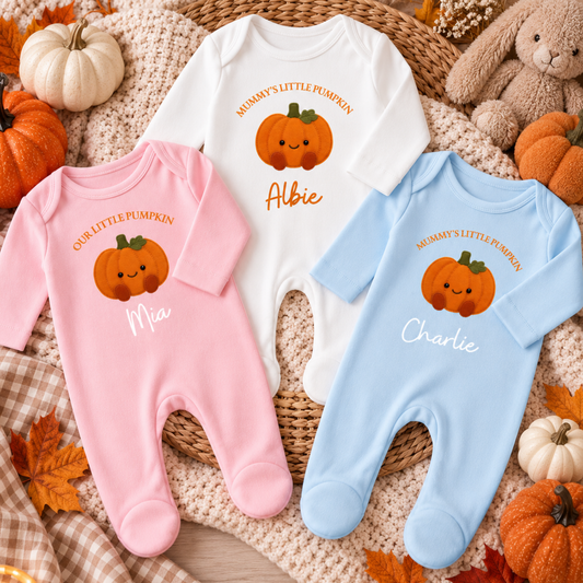 Personalised Halloween Baby Romper & Bib Set | Baby's First Halloween Outfit
