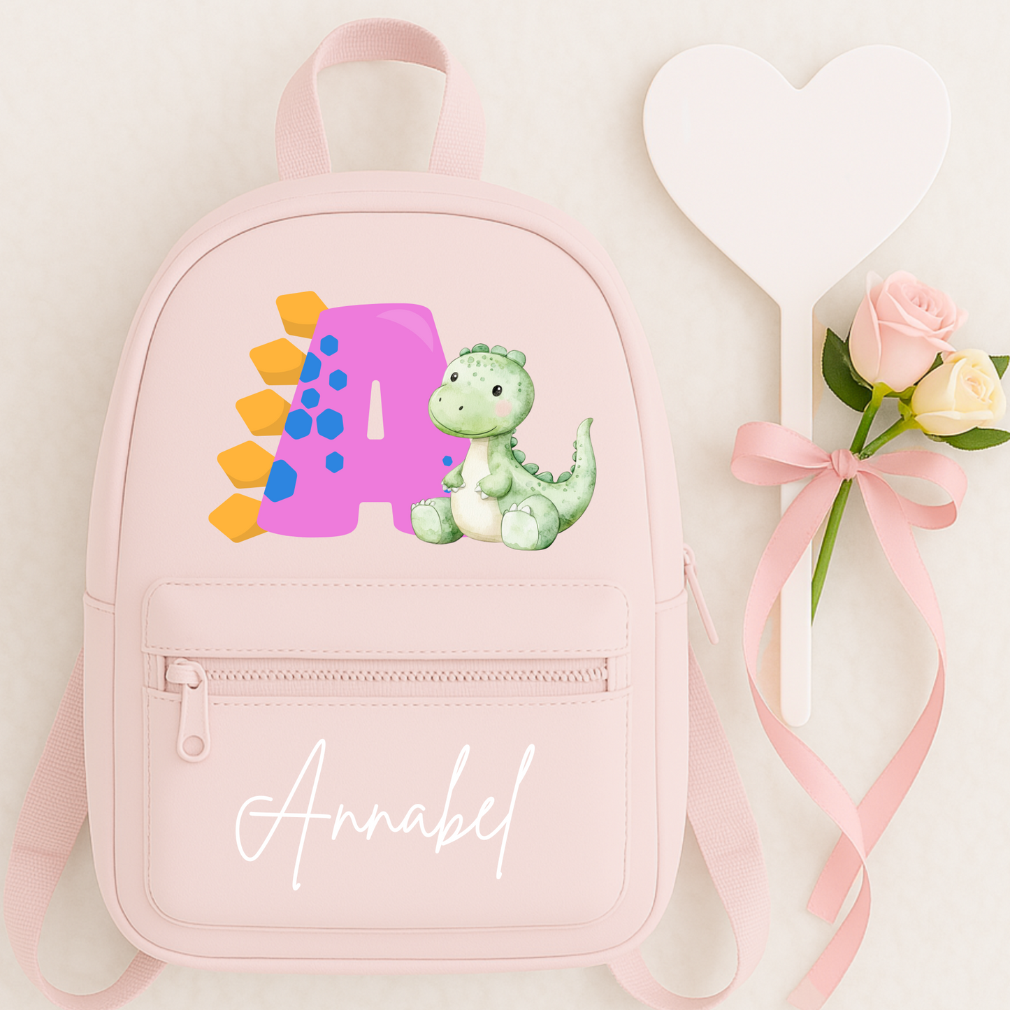 Dinosaur initial backpack