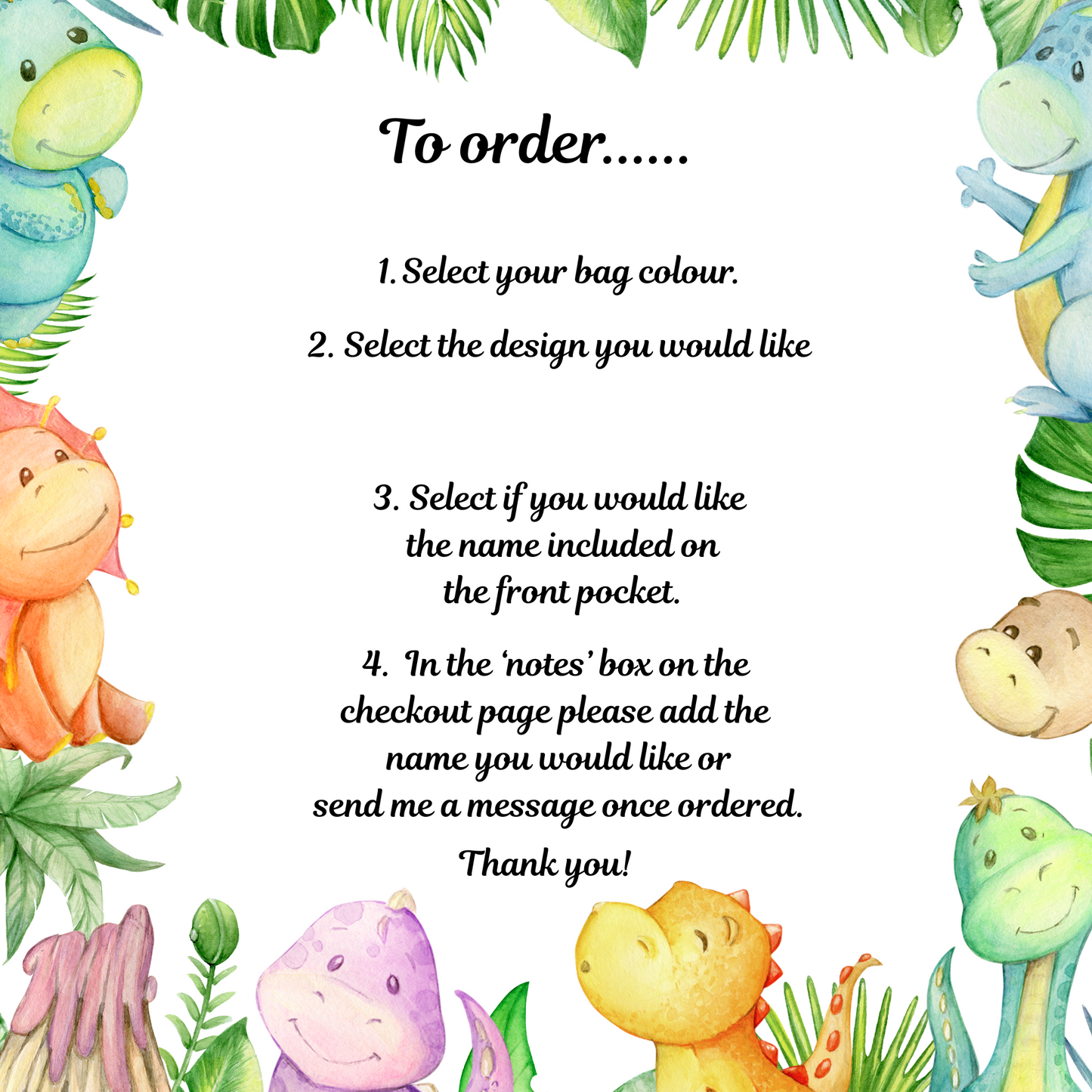 Personalised dinosaur backpack