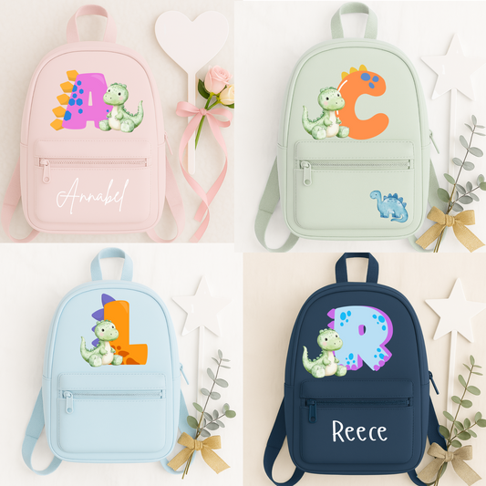 Dinosaur initial backpack