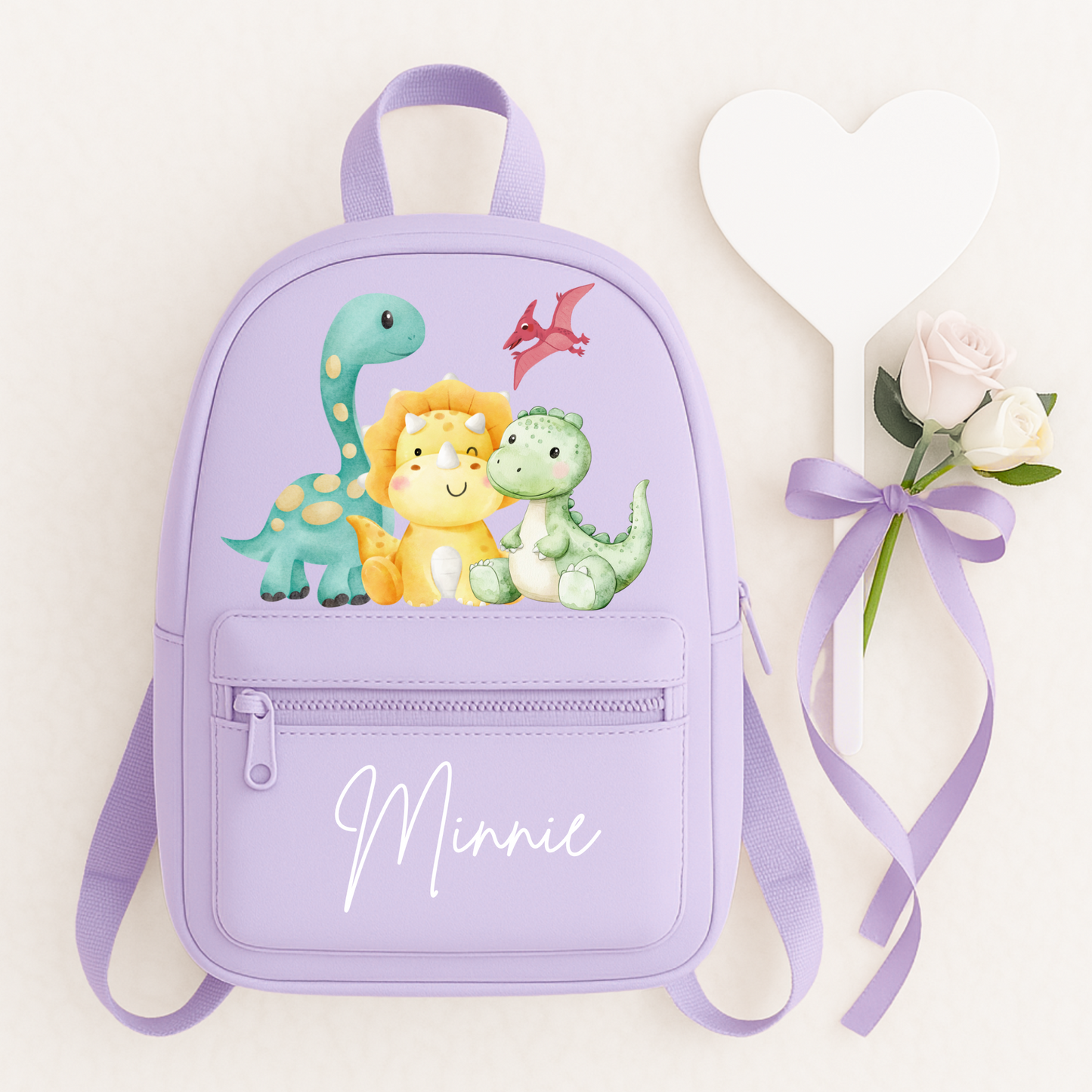 Personalised dinosaur backpack