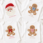 Personalised Christmas Baby Vest – Gingerbread or Santa Face – Embroidery Style Printed Baby Grow – Custom Name “Happy Christmas” – Pink Blue Red