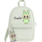 Personalized Monster Backpack: Kids School Bag with Zip Pull Keyring