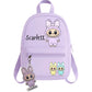 Personalized Monster Backpack: Kids School Bag with Zip Pull Keyring