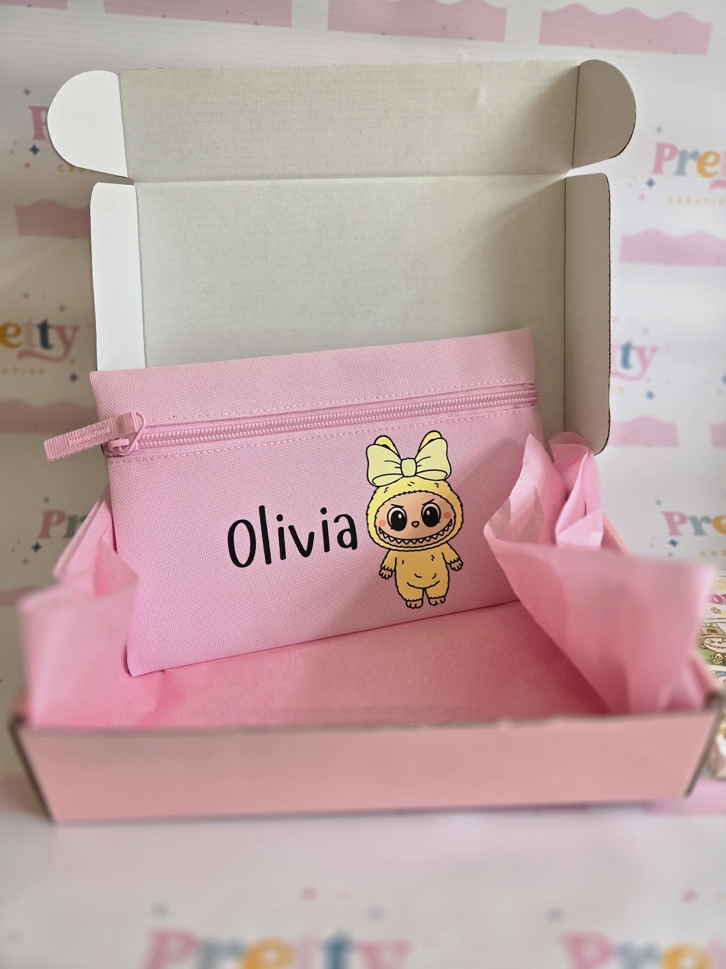 Personalized Monster Pencil Case Set: Back to School Stationery Gift